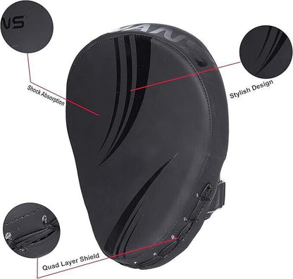 SAWANS® Curved Boxing Focus Pads for Hook and Jab Training in MMA