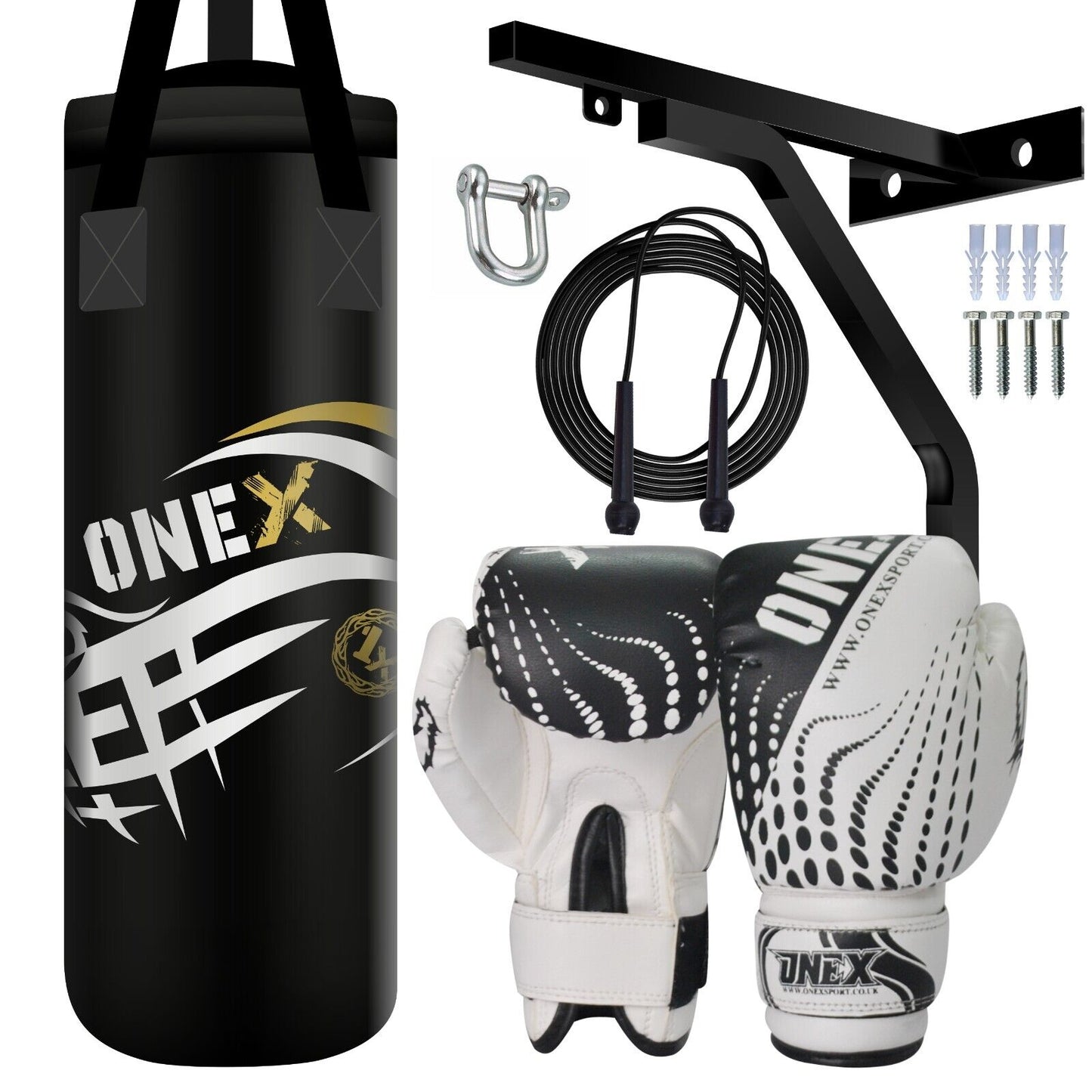 2FT Junior Kids Punch Bag Set with Boxing Gloves for MMA and Kickboxing Training