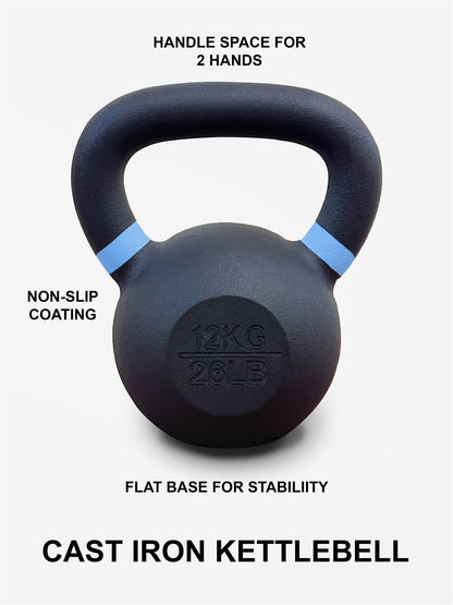 Cast Iron Neoprene Kettlebells (2-28 Kg) for Fitness and Strength Training