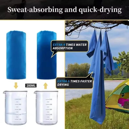 Quick-Drying Sports Towel - 40x80 cm - Available in Blue, Grey, Green, and Orange for Swimming, Gym, Fitness, Camping, Running, and Beach Use